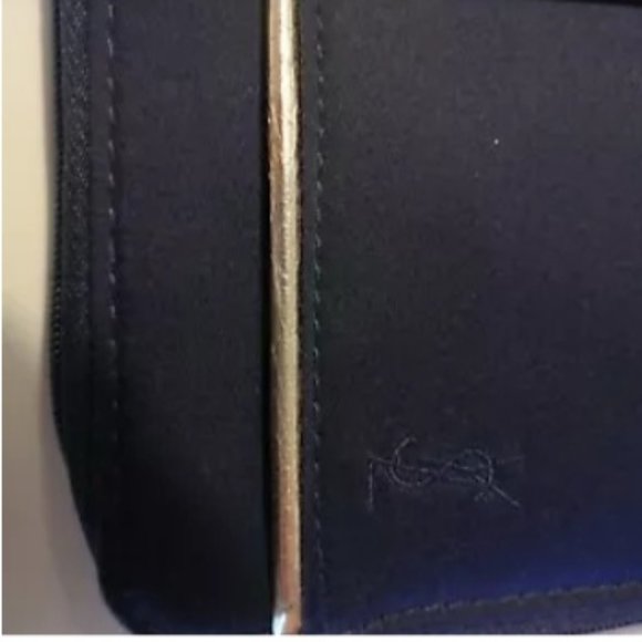 vintage Yves saint laurent clutch-blue and gold - Picture 4 of 4